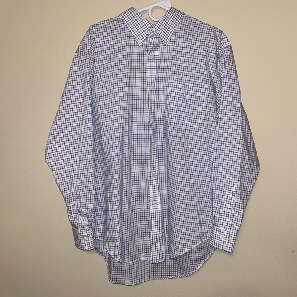 Ralph Lauren Men’s 100% Cotton Plaid Shirt Button Up Long Sleeve Blue Size XL